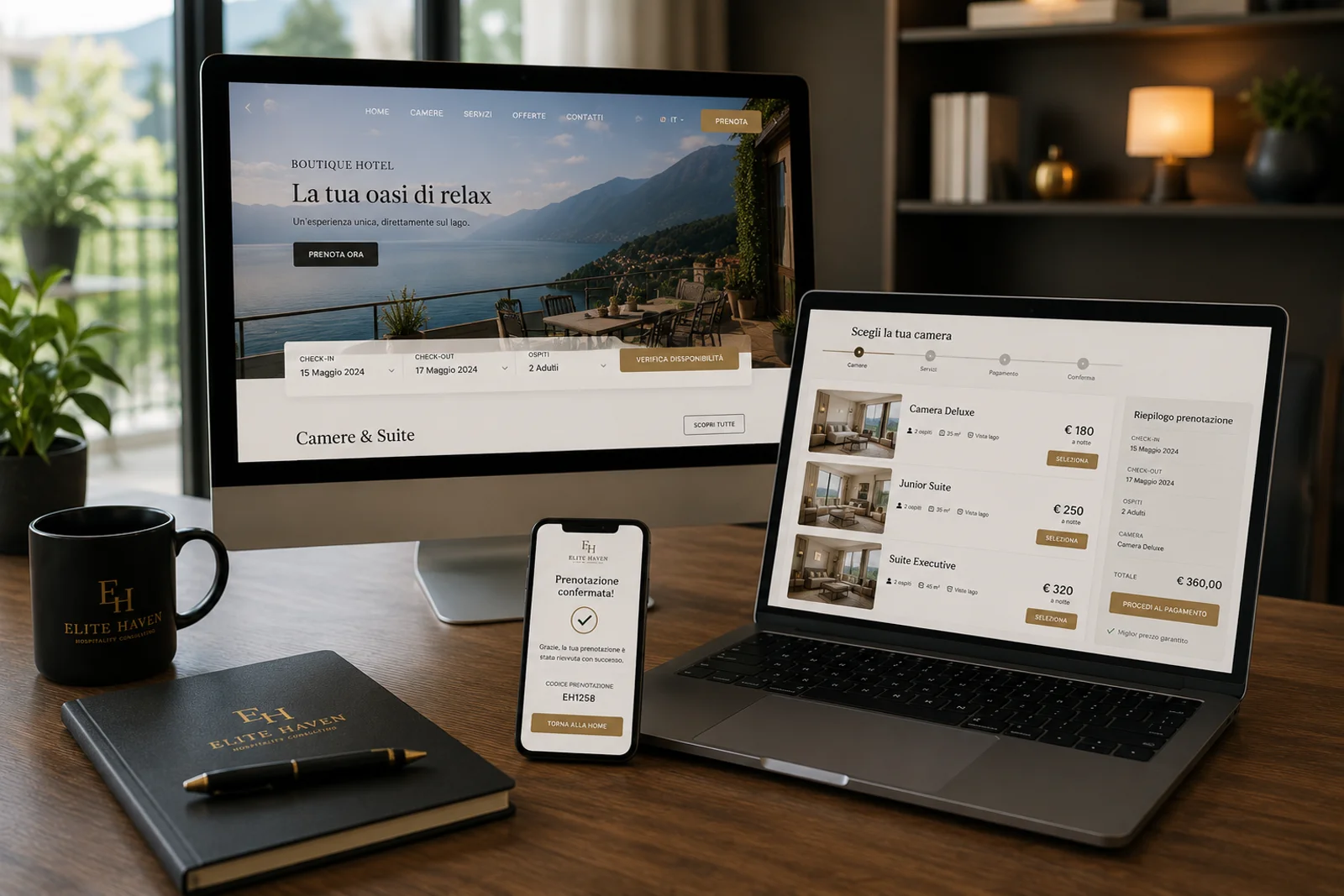 Sito web e booking engine proprietario